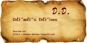 Dömös Dénes névjegykártya