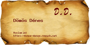 Dömös Dénes névjegykártya